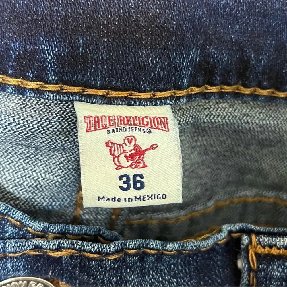 True Religion Slim Big T Jeans 36 Midnight Blue